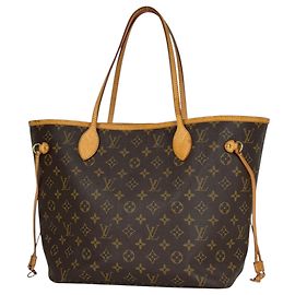 Borsa Tote Louis Vuitton Neverfull MM in Monogram Marrone