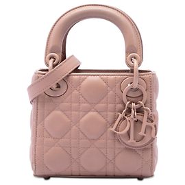 Dior Pink Micro Ultra Matte Calfskin Cannage Lady Dior