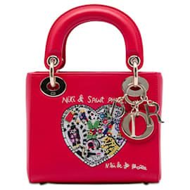 Dior Red Niki De Saint Phalle Mini Calfskin Lady Dior