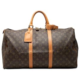 Louis Vuitton Marrone Monogram Keepall 50