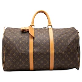 Louis Vuitton Marrone Monogram Keepall 50