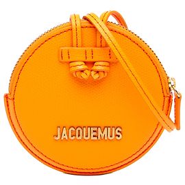 Portafoglio Le Pitchou in pelle arancione Jacquemus con tracolla