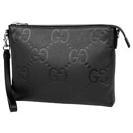 Gucci Clutch aus schwarzem Leder