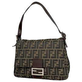 Borsa a tracolla a secchiello Fendi Zucca Mamma