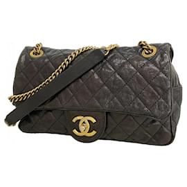 Chanel Matelassé Schultertasche Schwarz