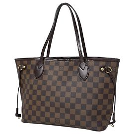 Louis Vuitton Damier Brown Neverfull PM Tote Bag