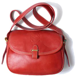 Borsa a tracolla in pelle rossa Loewe