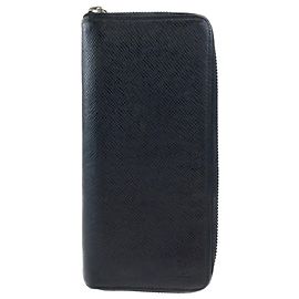 Louis Vuitton Taiga Zippy Wallet in Ardoise and Black