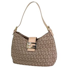 Borsa a tracolla Fendi in tela rosa