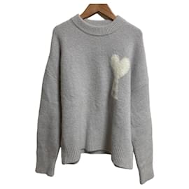 ami alexandre mattiussi OFF WHITE ADC SWEATER Maglione in maglia di alpaca - Ami