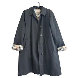 Impermeable Burberry Negro Forro Nova Check