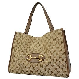 Borsa Tote Gucci GG Canvas Horsebit