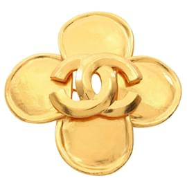 Spilla Chanel Coco Mark Clover placcata oro