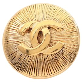 Spilla Chanel Coco Mark Rotonda Placcata Oro