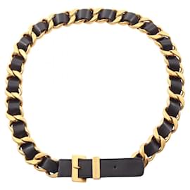 Chanel Black and Gold Chain Belt