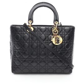 Borsa a 2 vie Christian Dior Dior Lady Large Cannage