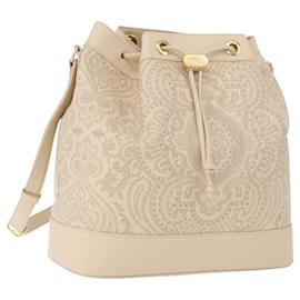 VALENTINO Borsa a Spalla con Coulisse in Pelle Avorio Auth BA14162V