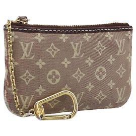 LOUIS VUITTON Monogram Idylle Pochette Cles Coin Purse Sepia M62996 Auth 194616