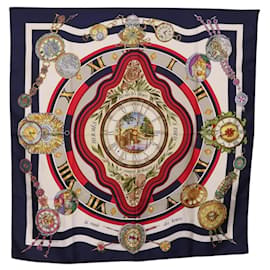 HERMES Carre 90 Scarf Parmi Les Fleursje Compte Silk Navy Auth hk3977 - Hermès