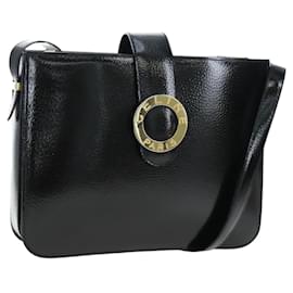 Céline CELINE Schultertasche Lackleder Grün Gold Auth 191839V