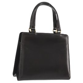 Borsa FENDI in pelle marrone con dettagli in tono oro Auth ep15441A