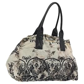 Borsa Tote Miu Miu in tela beige e oro Auth 193986