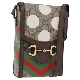 Borsa a Spalla GUCCI GG Supreme PVC Beige Oro 625615 Auth 193018V