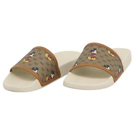 Sandali GUCCI Disney MicroGG in PVC e pelle Beige 603702 Auth ar14145M