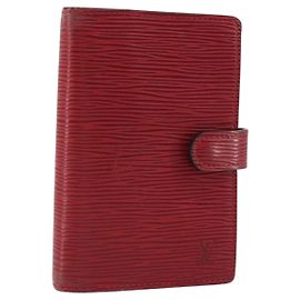 LOUIS VUITTON Epi Agenda PM Day Planner Cover Red R20057 LV Auth 192601