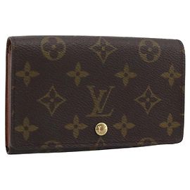 LOUIS VUITTON Monogram Porte Monnaie Billets Tresor Wallet M61730 Auth BA14272