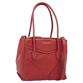 Borsa Tote Miu Miu in pelle 2way Rosso Tonalità Oro ka5333V