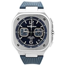 Orologio Bell & Ross Instrument Chronograph BR05C-BU-ST/SRB 1201381 SS x Rubber AT con quadrante blu