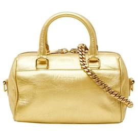 Borsa Baby Duffle in pelle oro Saint Laurent