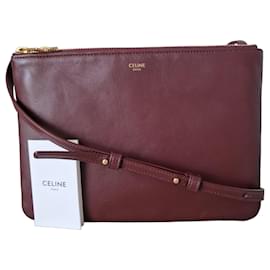 Céline Borsa a tracolla Celine Trio in pelle bordeaux