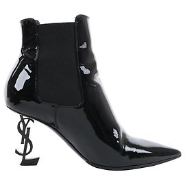 Autre Marque Botines de charol Opium de Saint Laurent Paris en negro AU484171 , Talla 37.5 EU