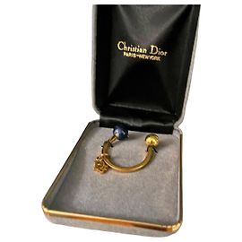 Pince à billets Christian Dior Or et Pierre Bleue