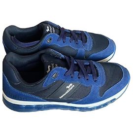 Autre Marque Harmont & Blaine Sneaker aus blauem Wildleder und Mesh