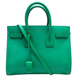 BORSA SAINT LAURENT DE JOUR SMALL 324823 PELLE VERDE A SPALLA