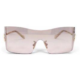 NEUE MIU MIU MASQUES LOGO SMUB53 BRAUNE METALL SONNENBRILLE