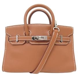 RARE NUOVO ZAINO HERMES BIRKIN MINI 15 CM PELLE MARRONE TRACULLA TINY BAG - Hermès