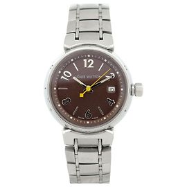 LOUIS VUITTON TAMBOUR Q1211 28MM STAHL QUARTZ DAMENUHR