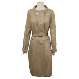 CAPPA LOUIS VUITTON IMPERMEABILE CON CINTURA IN COTONE BEIGE L 44 TRENCH COAT