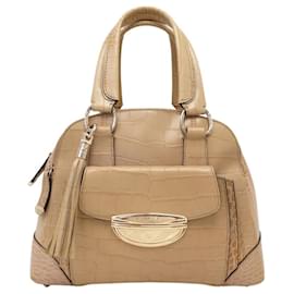 NUOVA BORSA LANCEL ADJANI A03374 IN PELLE EFTO COCCODRILLO BEIGE