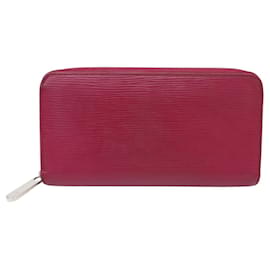 LOUIS VUITTON ZIPPY VERTICAL WALLET EPI LEDER HIMBEERROT
