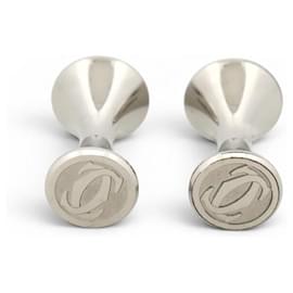 NUOVI GEMELLI CARTIER DOUBLE C IN ARGENTO STERLING 925 - Cartier