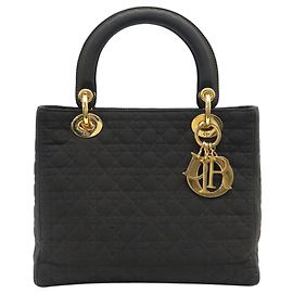 Christian Dior BORSA VINTAGE CHRISTIAN LADY DIOR MEDIUM CANNAGE TOILE MARRON