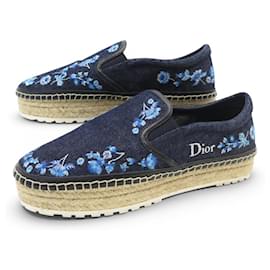 NUEVOS ZAPATOS DIOR ESPADRILLES PRAIRIE 36.5 IT 37 37.5 FR DENIM - Dior