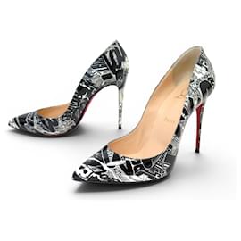 CHRISTIAN LOUBOUTIN PIGALLE FOLLIES 39.5 LEDER-PUMPS SCHUHE