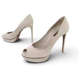 NUOVI SCARPINE LOUIS VUITTON EYELINE OPEN TOE PUMP 39 DEPORTI IN Camoscio