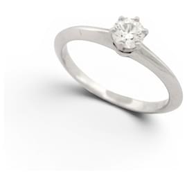 TIFFANY & CO DIAMANT SOLITÄR RING 0.27CT IN PLATIN GRÖSSE 49 ZERTIFIKAT - Tiffany & Co